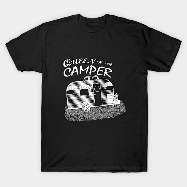 Queen of The Camper T-Shirt by mamo designer